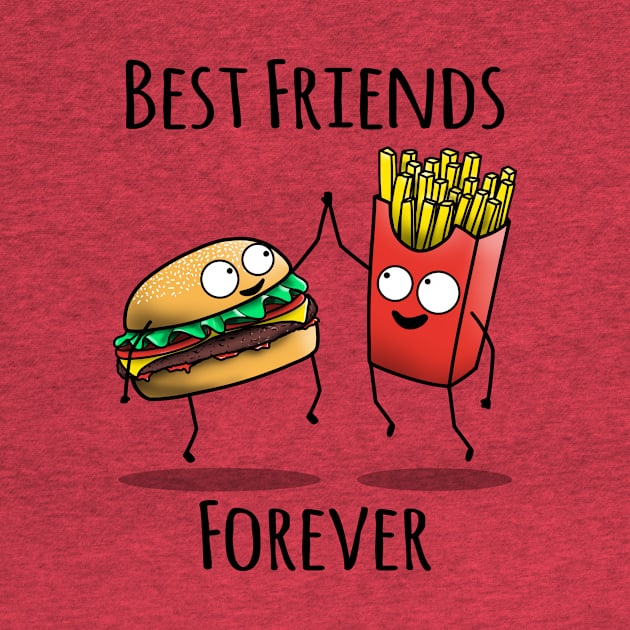 Cheeseburger and Fries BFF by jozvoz